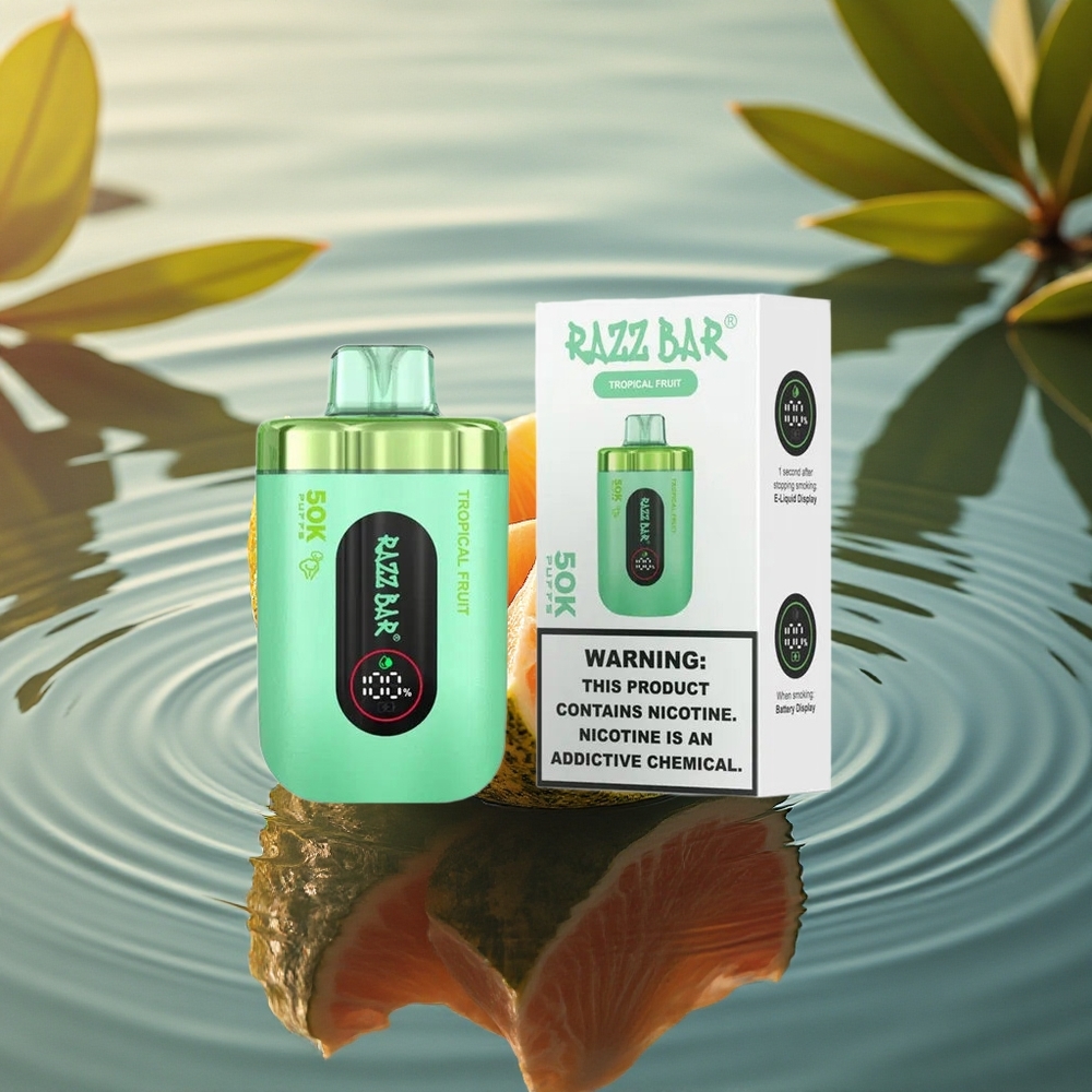 Razz Bar 50K Puffs Tropical Fruit Mesh Rechargeable Vape