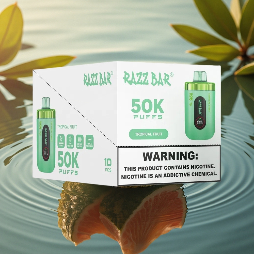 Razz Bar 50K Puffs Tropical Fruit Mesh Rechargeable Vape