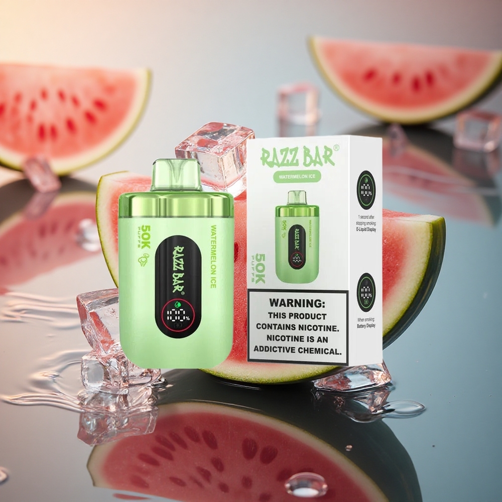 Razz Bar 50K Puffs Watermelon Ice Mesh Rechargeable 2%