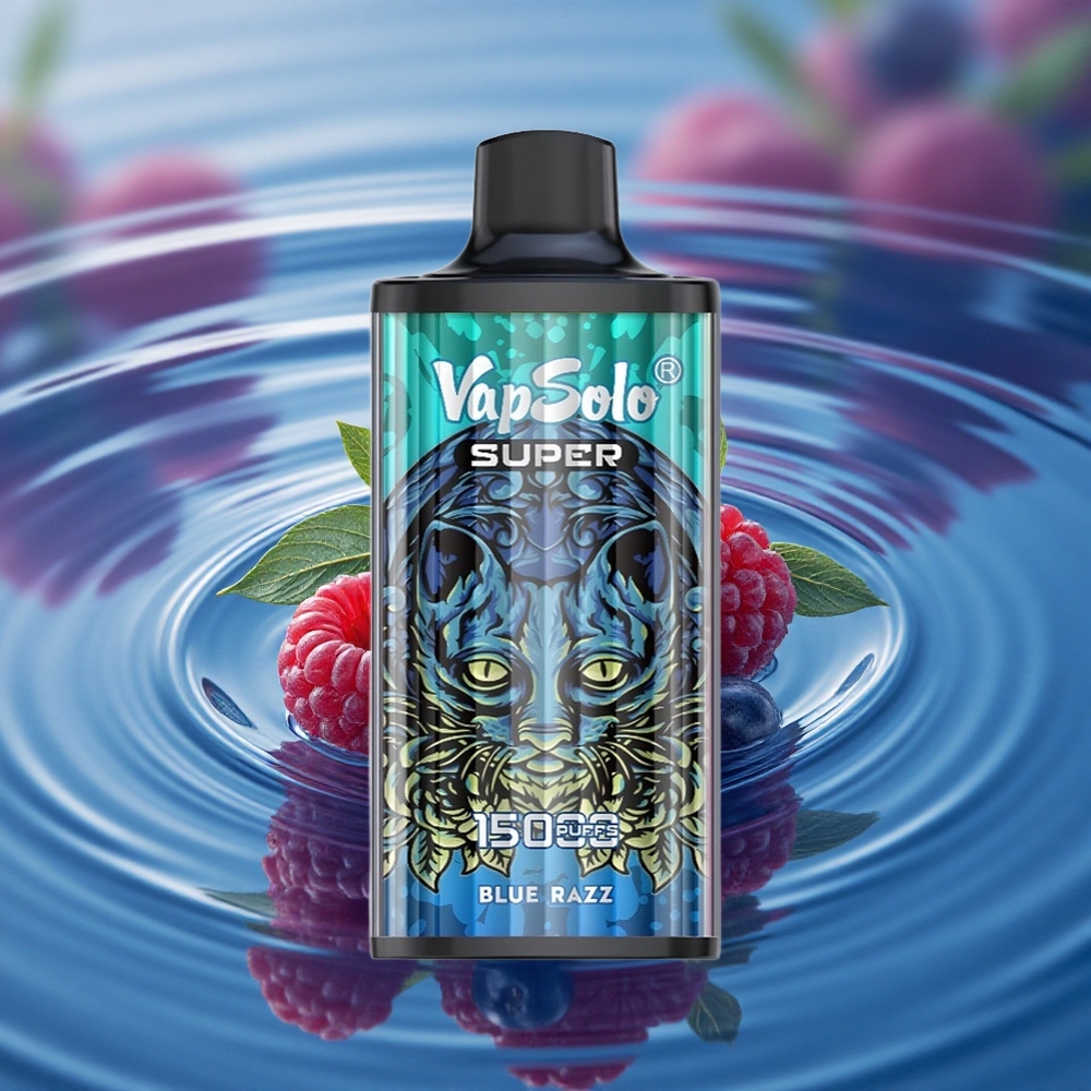 Vapsolo Super 15000 Puffs Blue Razz Mesh 40ml Type-C
