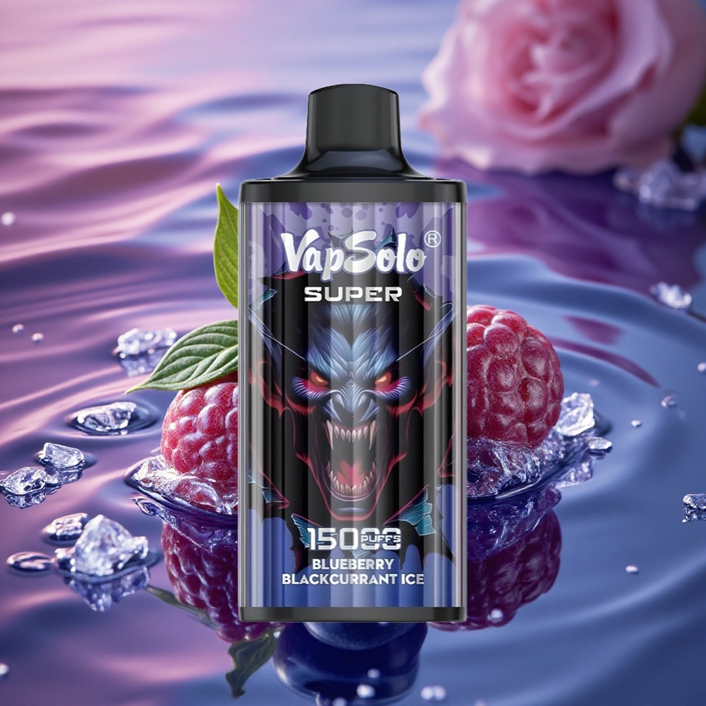 Vapsolo Super 15000 Puffs Blueberry Blackcurrant Ice 850mAh Mesh Type-C