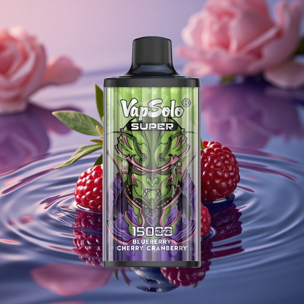 Vapsolo Super 15000 Puffs Blueberry Cherry Cranberry 40ml Mesh