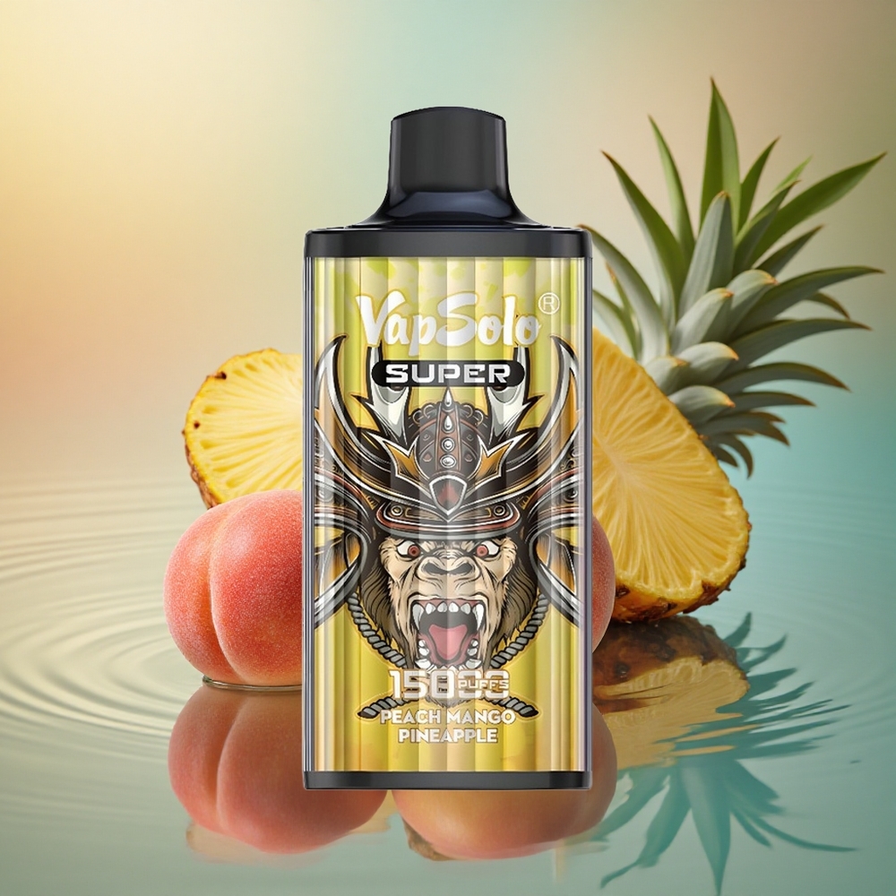 Vapsolo Super 15000 Puffs Peach Mango Pineapple Mesh 850mah Type-C