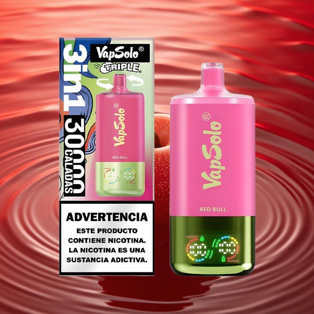 Vapsolo Triple 30000 Puffs Red Bull Triple Charge 40ml Type-C