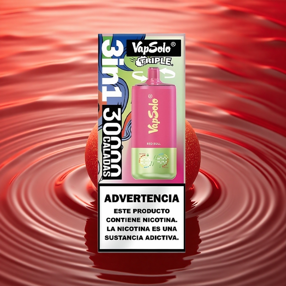 Vapsolo Triple 30000 Puffs Red Bull Triple Charge 40ml Type-C