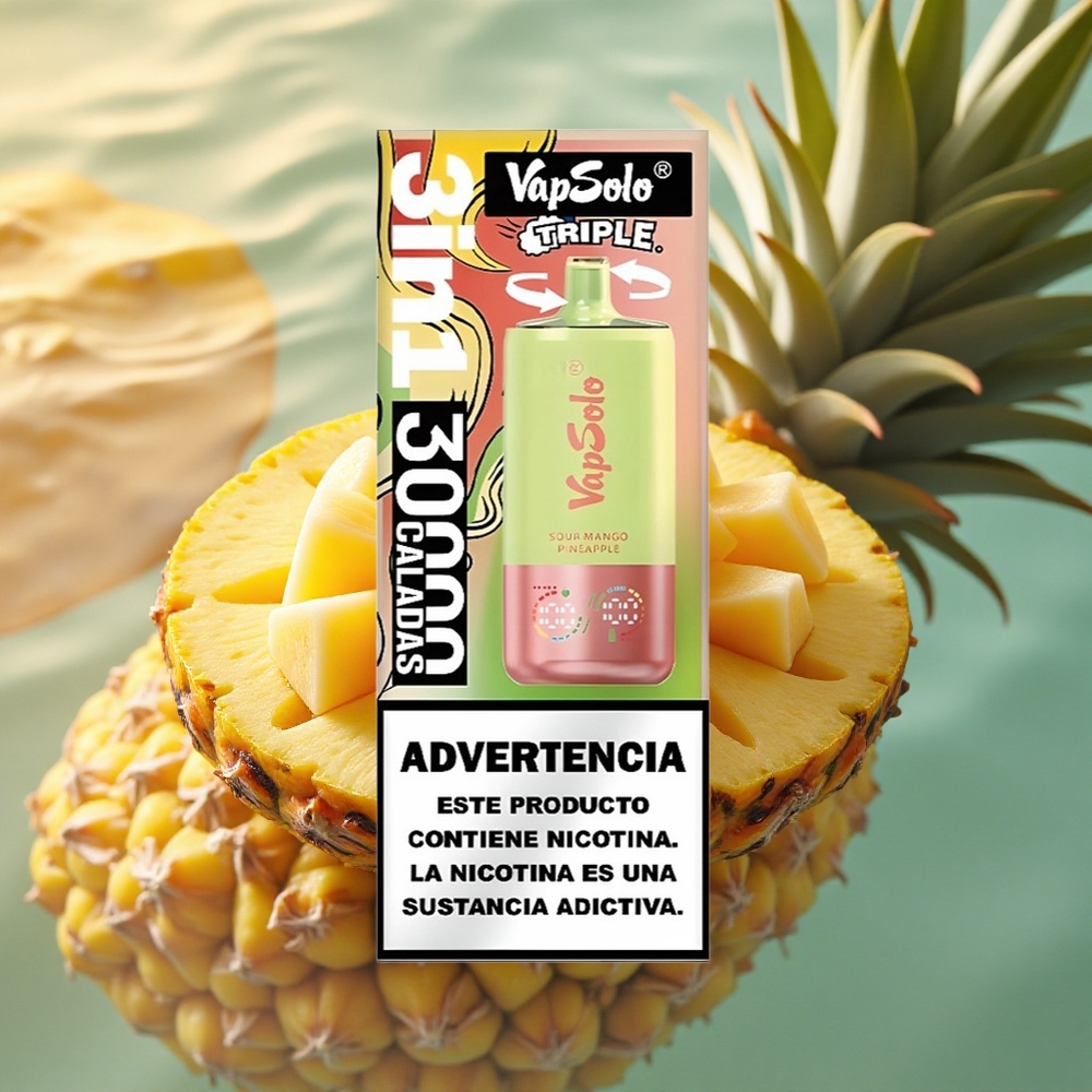 Vapsolo Triple 30000 Puffs Sour Mango Pineapple Triple 40ml Type-C