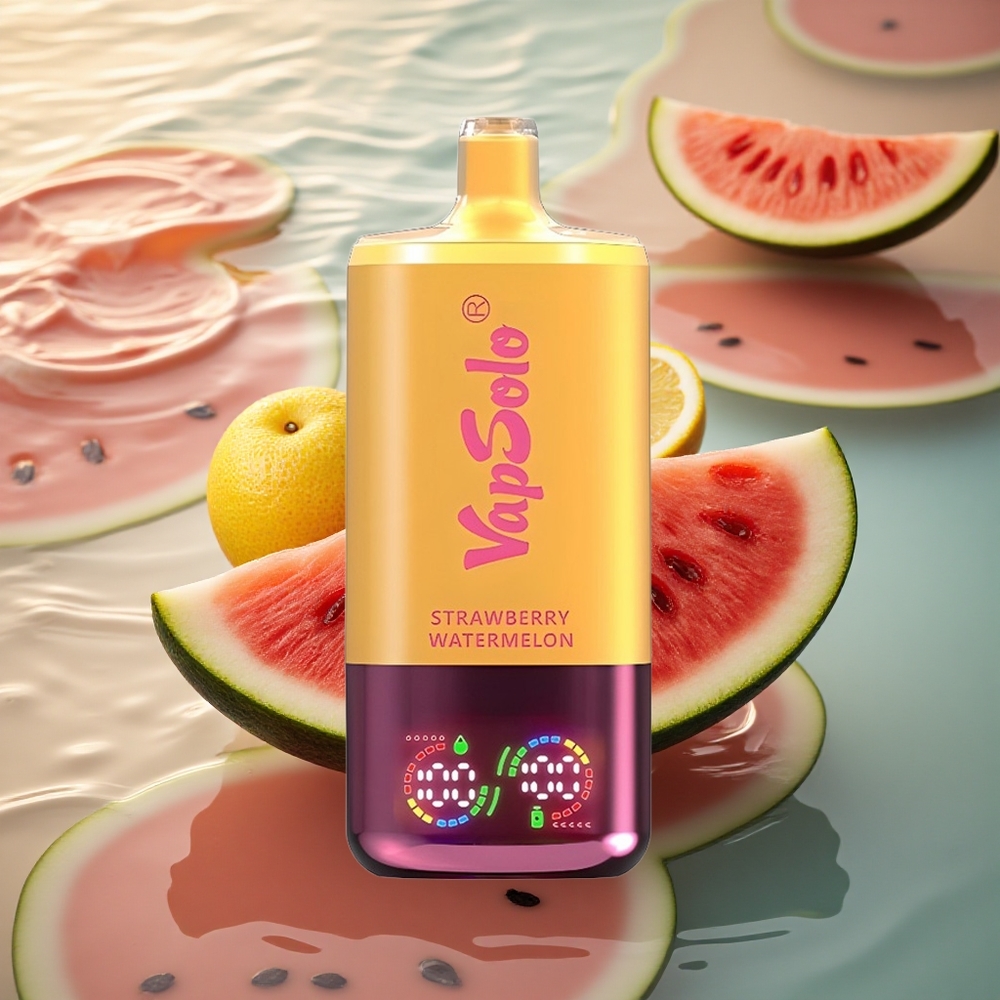 Vapsolo Triple 30000 Puffs Strawberry Watermelon & Lemon Peach Triple Tank Type-C