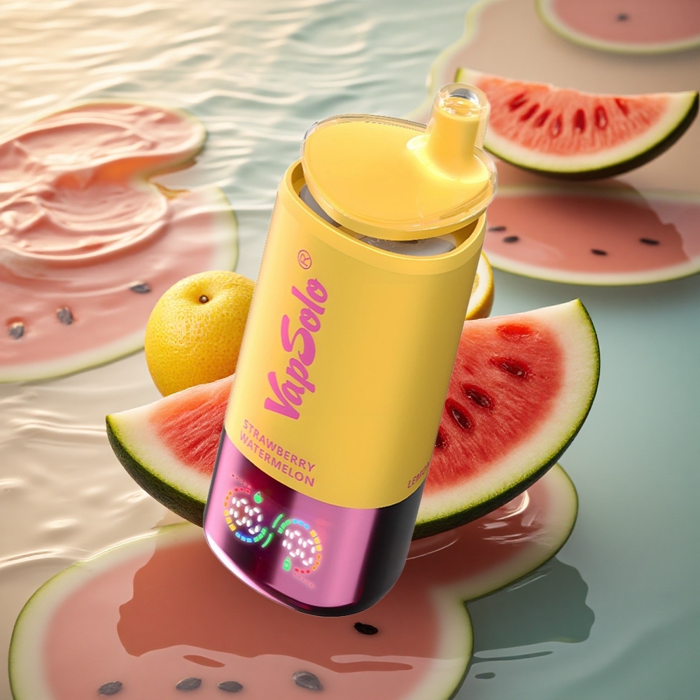 Vapsolo Triple 30000 Puffs Strawberry Watermelon & Lemon Peach Triple Tank Type-C