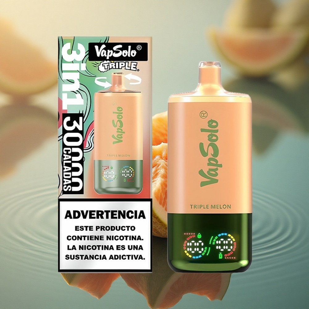 Vapsolo Triple 30000 Puffs Triple Melon 40ml Type-C