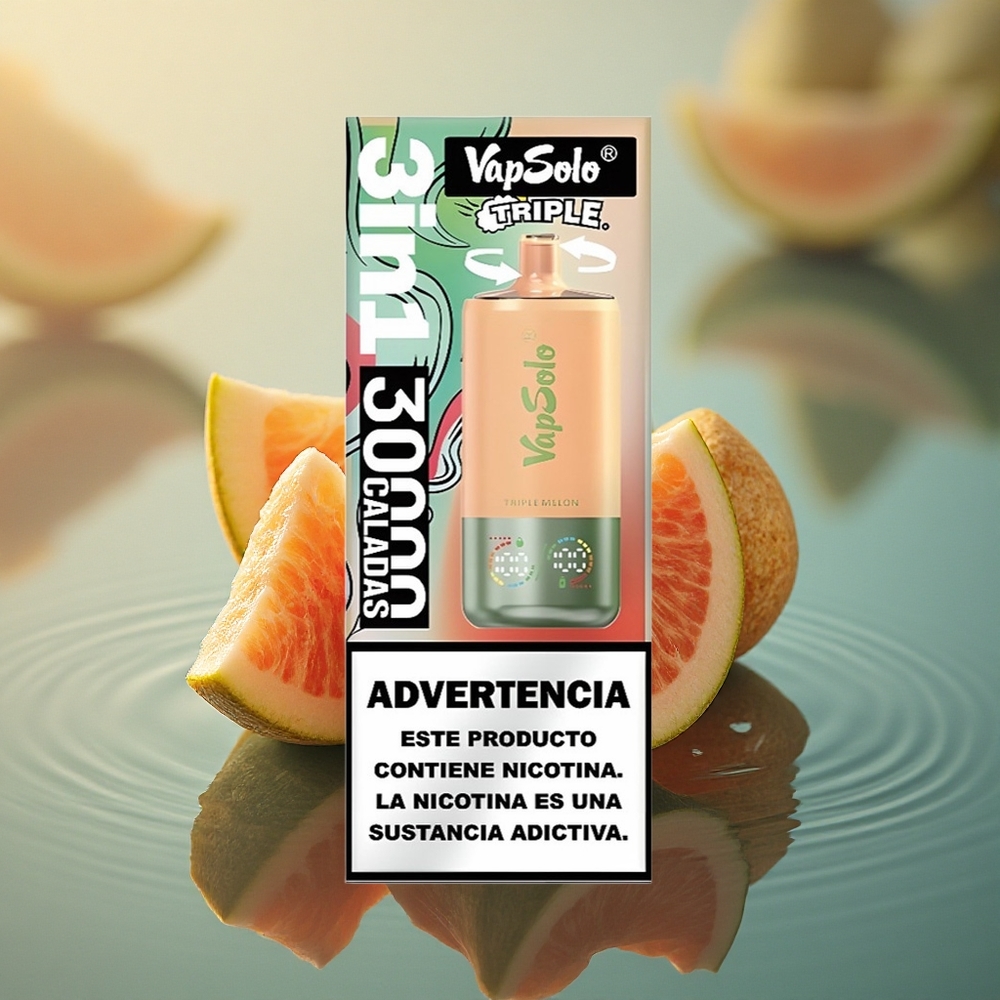 Vapsolo Triple 30000 Puffs Triple Melon 40ml Type-C