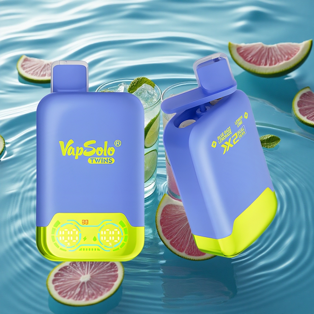 Vapsolo Twins 20000 Puffs Blue Razz Lemonade & Lemon Lime 40ml Type-C