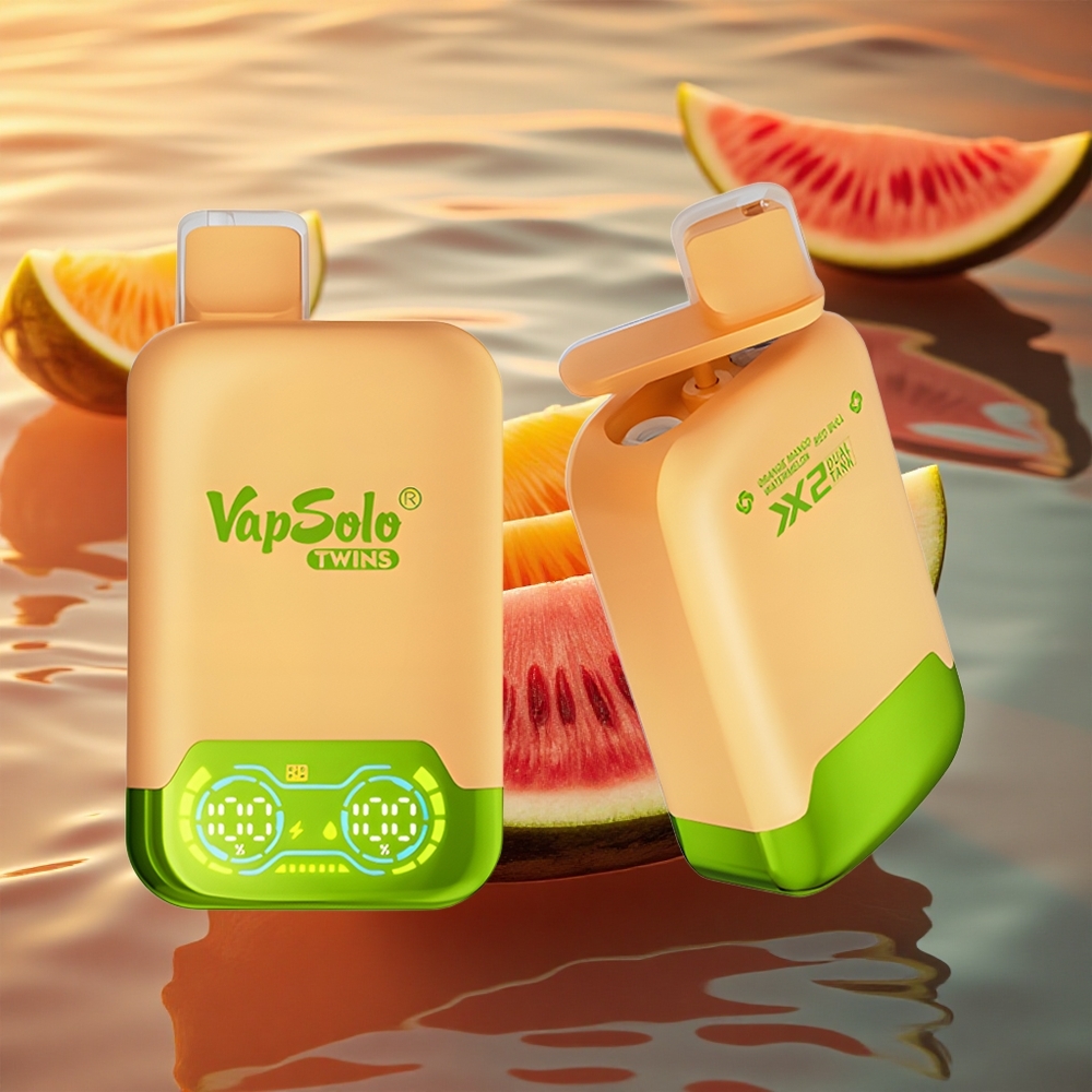 Vapsolo Twins 20000 Puffs Orange Mango Watermelon & Red Bull 40ml Type-C