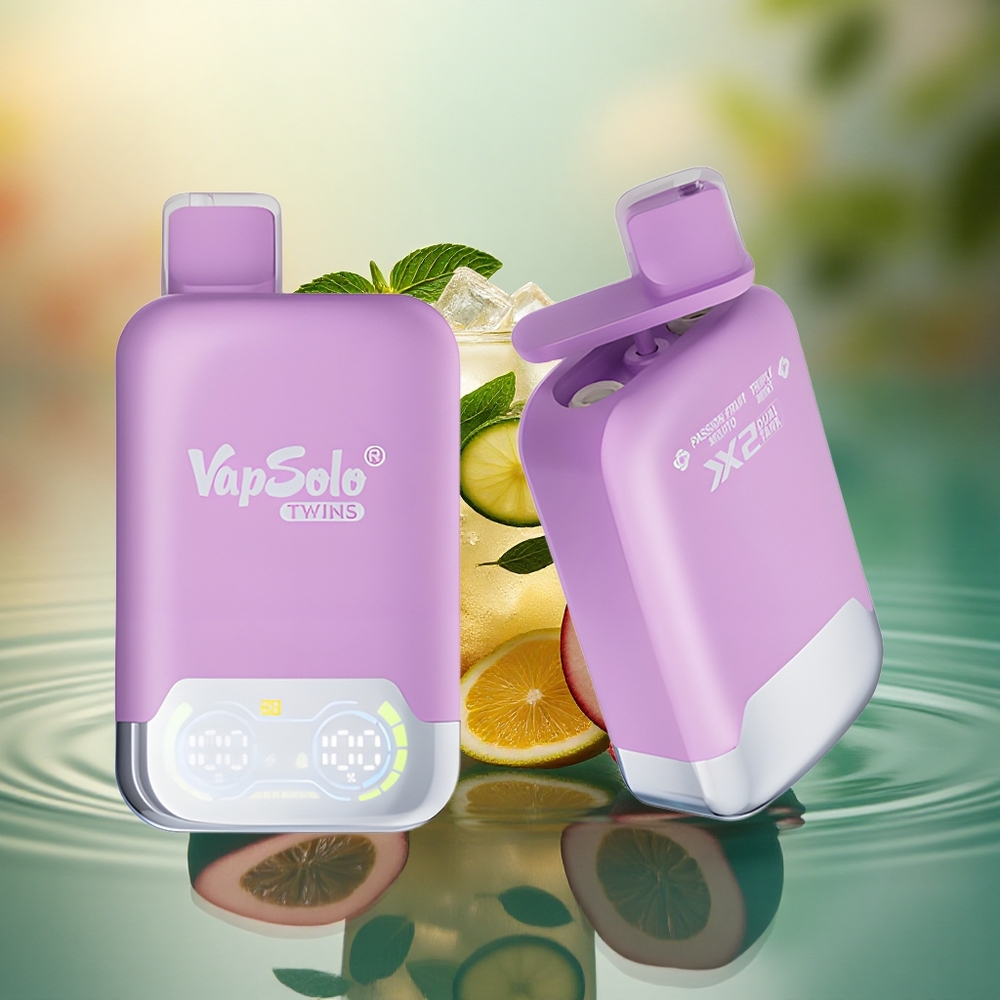 Vapsolo Twins 20000 Puffs Passion Fruit Mojito & Triple Mint 40ml Double Tank