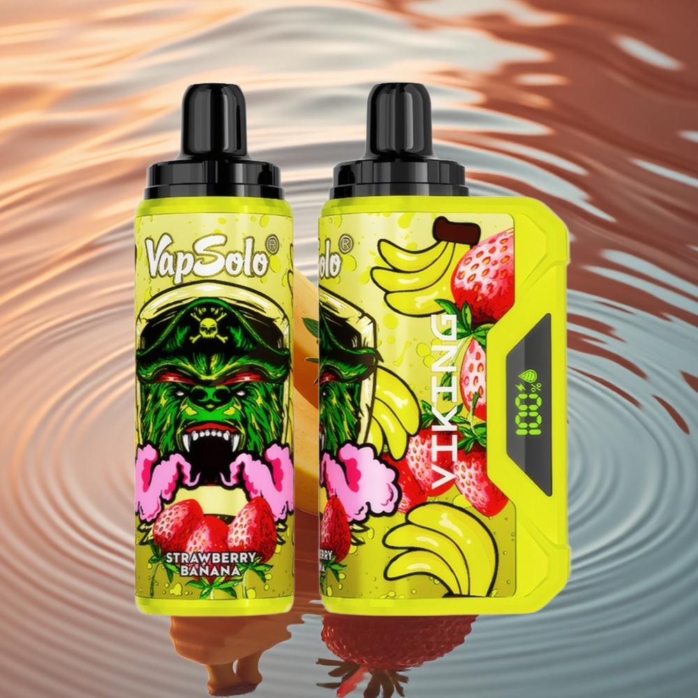 VapSolo VIKING 12000 Puffs Strawberry Banana 22ml Type-C LED