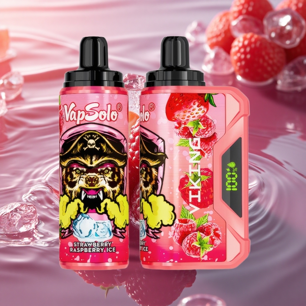VapSolo VIKING 12000 Puffs Strawberry Raspberry Ice 22ml Type-C