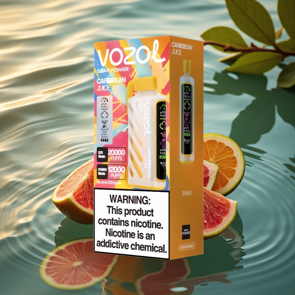 VOZOL Gear Power 20000 Puffs Caribbean Juice Dual Mesh 20mL 50mg