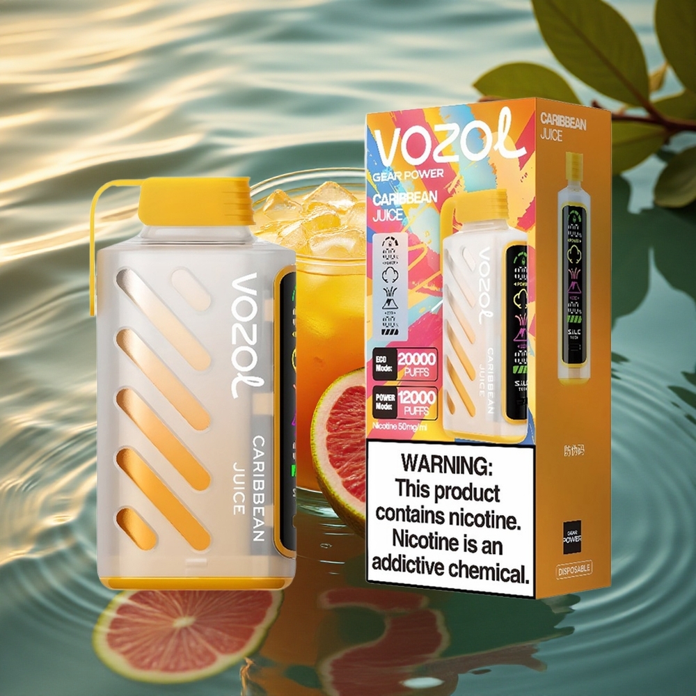 VOZOL Gear Power 20000 Puffs Caribbean Juice Dual Mesh 20mL 50mg