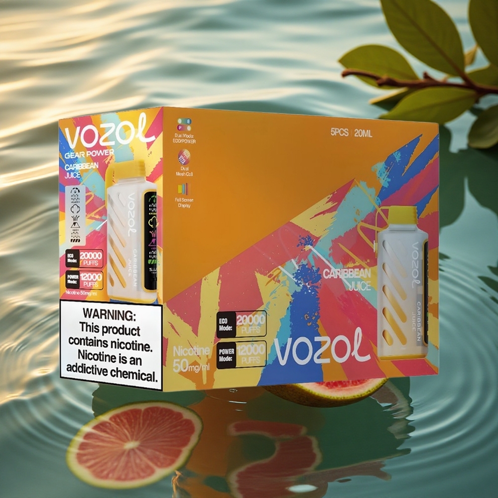 VOZOL Gear Power 20000 Puffs Caribbean Juice Dual Mesh 20mL 50mg