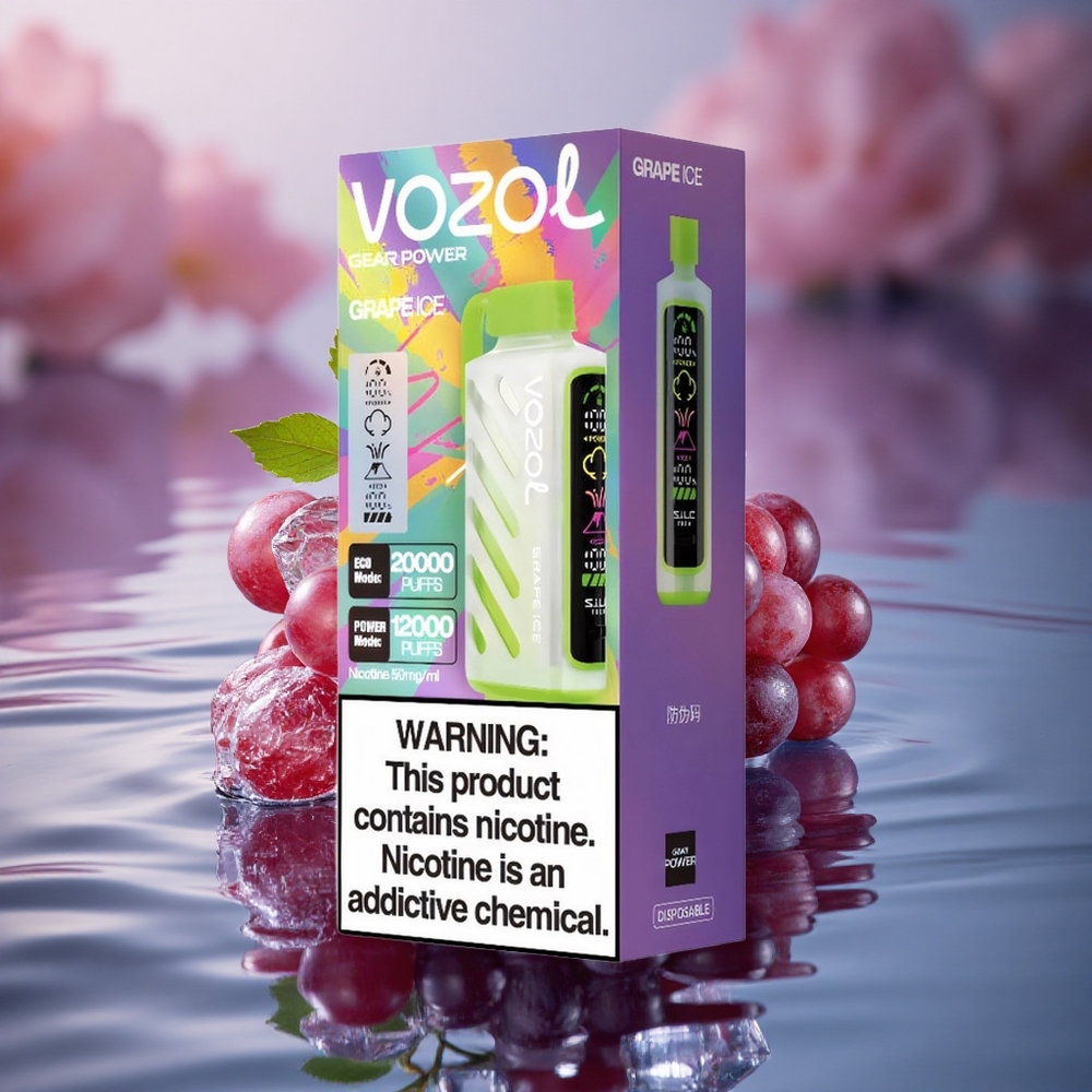 VOZOL Gear Power 20000 Puffs Grape Ice Dual Mesh 20mL 50mg