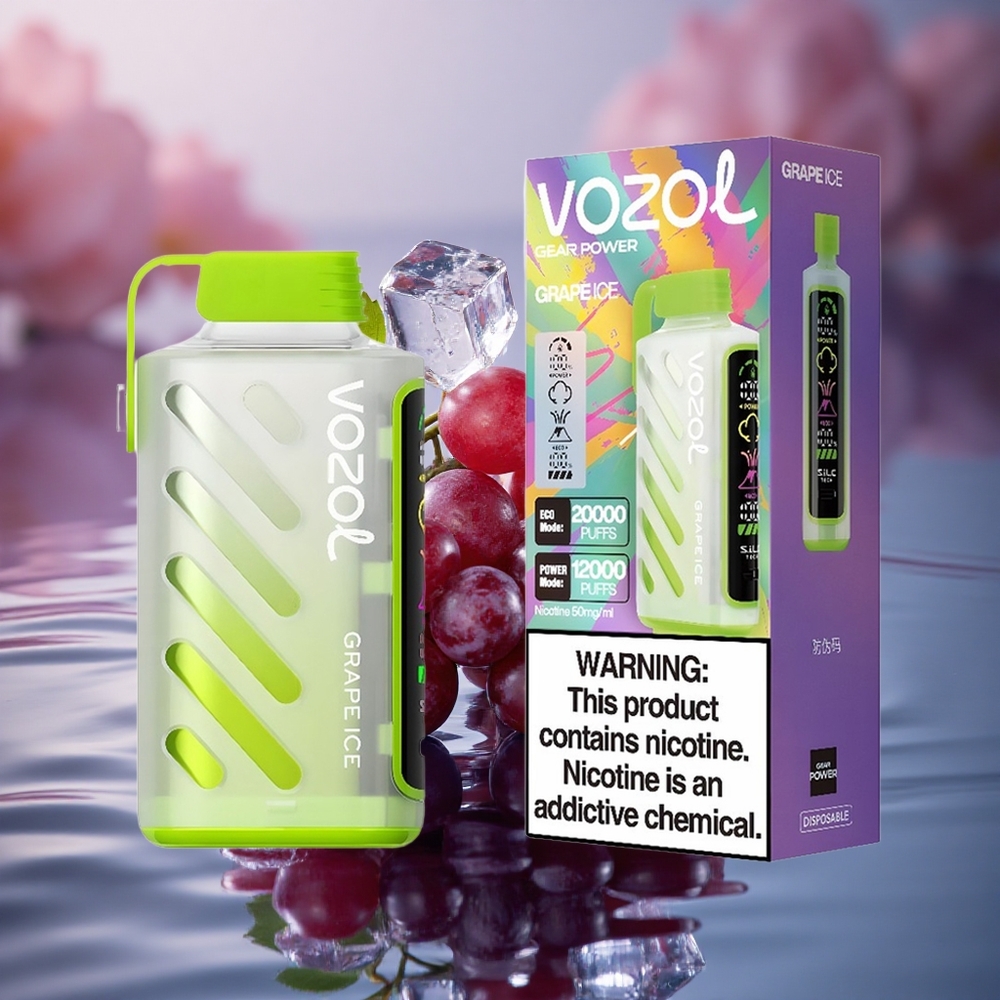 VOZOL Gear Power 20000 Puffs Grape Ice Dual Mesh 20mL 50mg