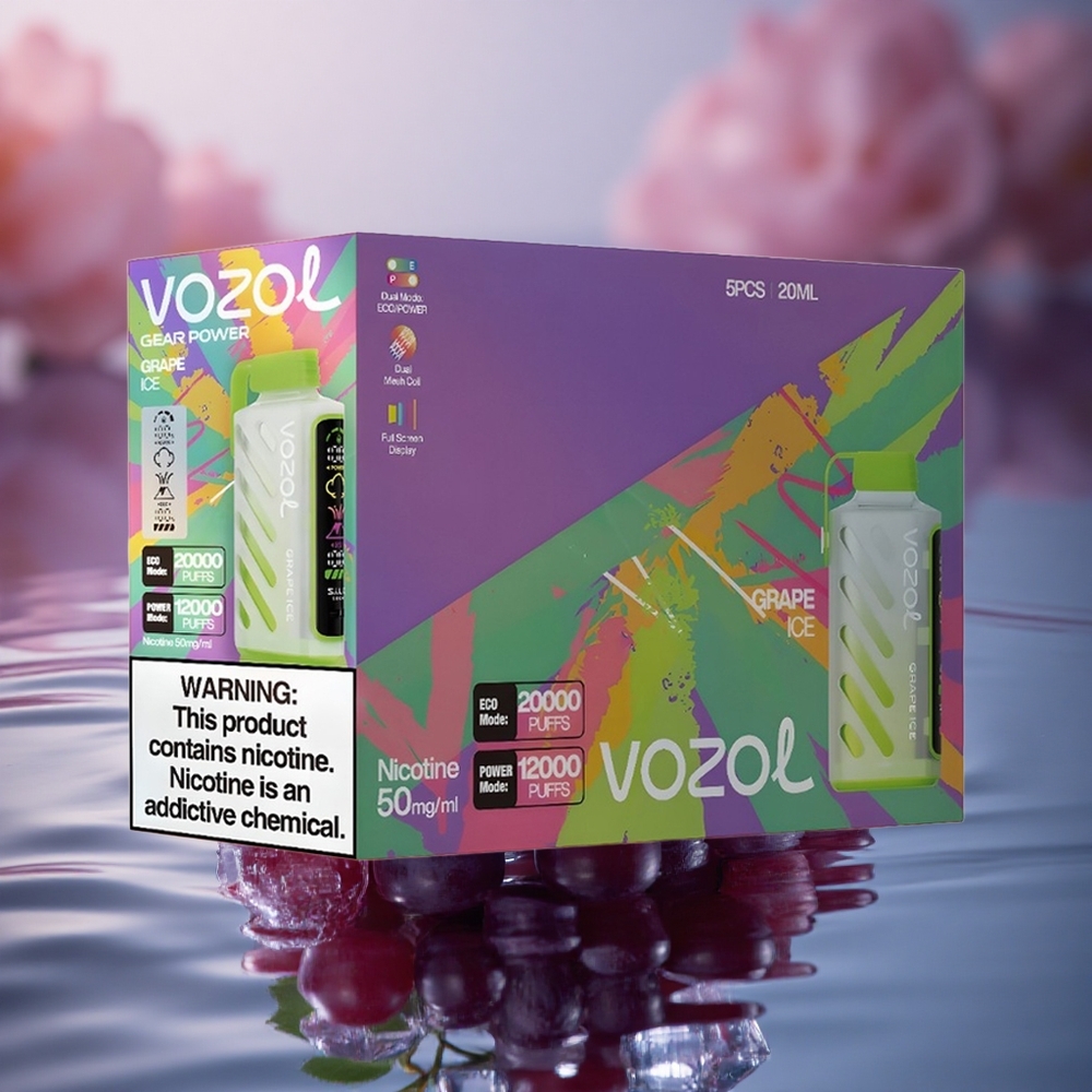 VOZOL Gear Power 20000 Puffs Grape Ice Dual Mesh 20mL 50mg