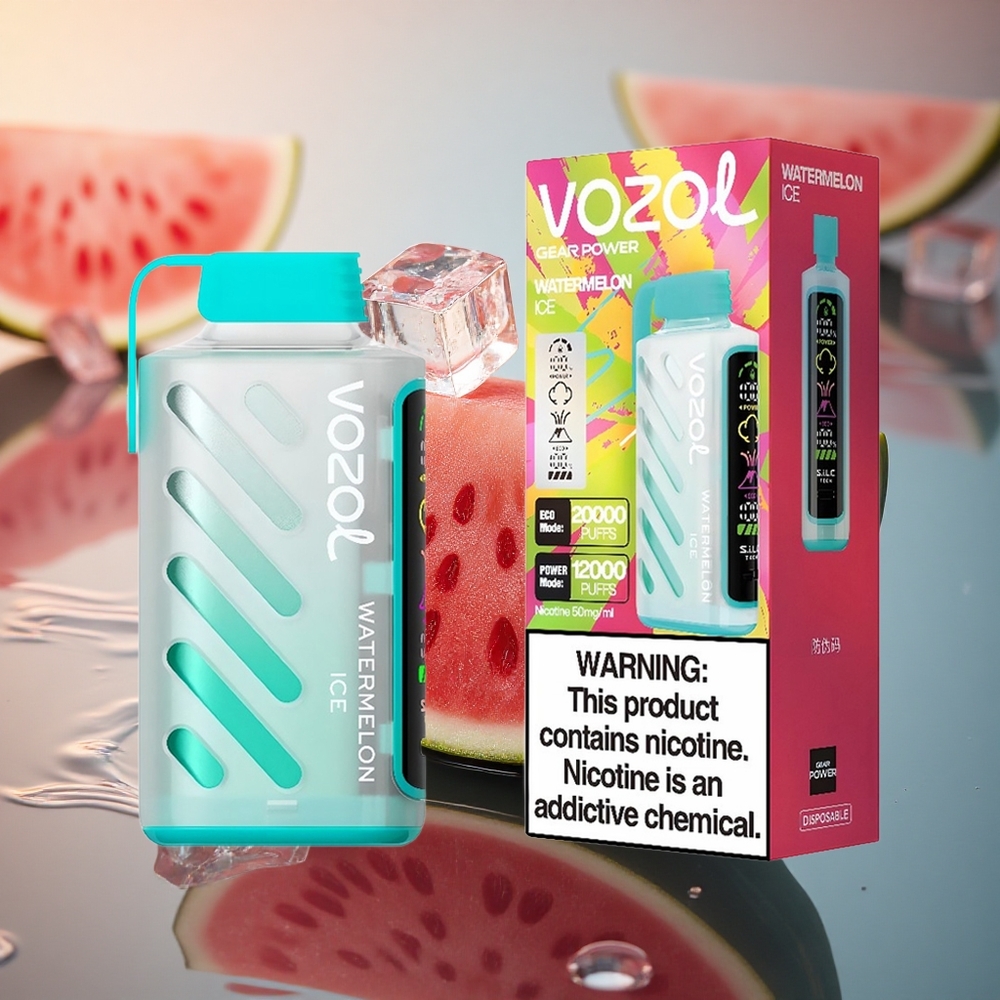 VOZOL Gear Power 20000 Puffs Watermelon Ice Dual Mesh 20mL