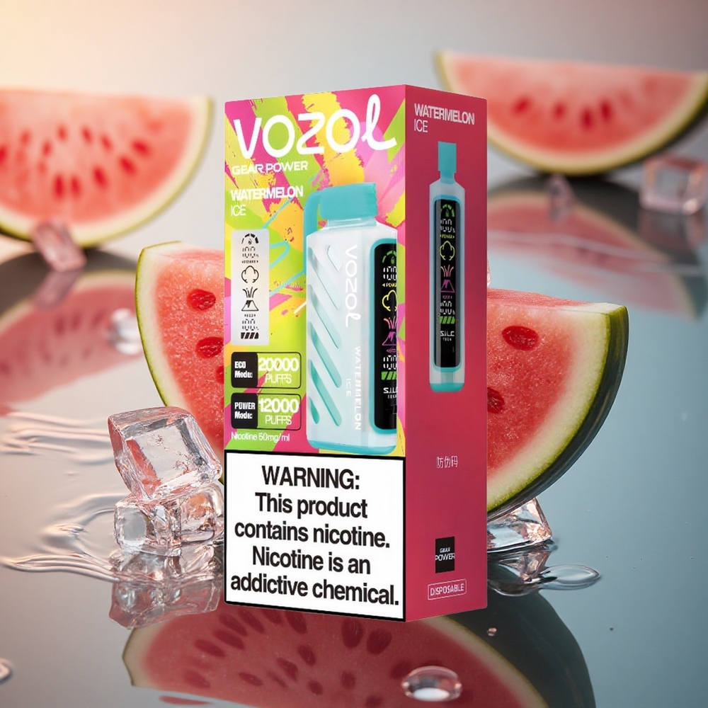 VOZOL Gear Power 20000 Puffs Watermelon Ice Dual Mesh 20mL