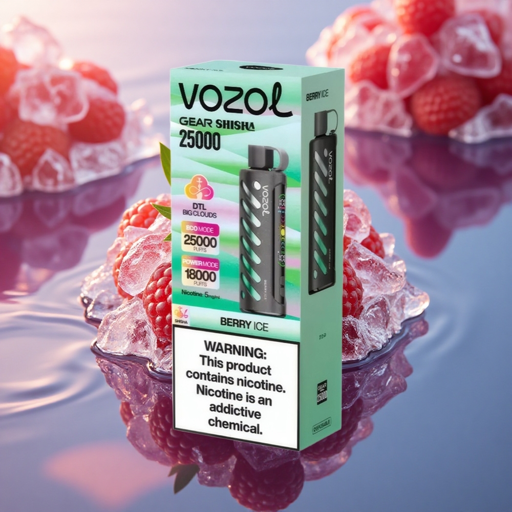 VOZOL Gear Shisha 25000 Puffs Berry Ice Dual Mesh 5mg