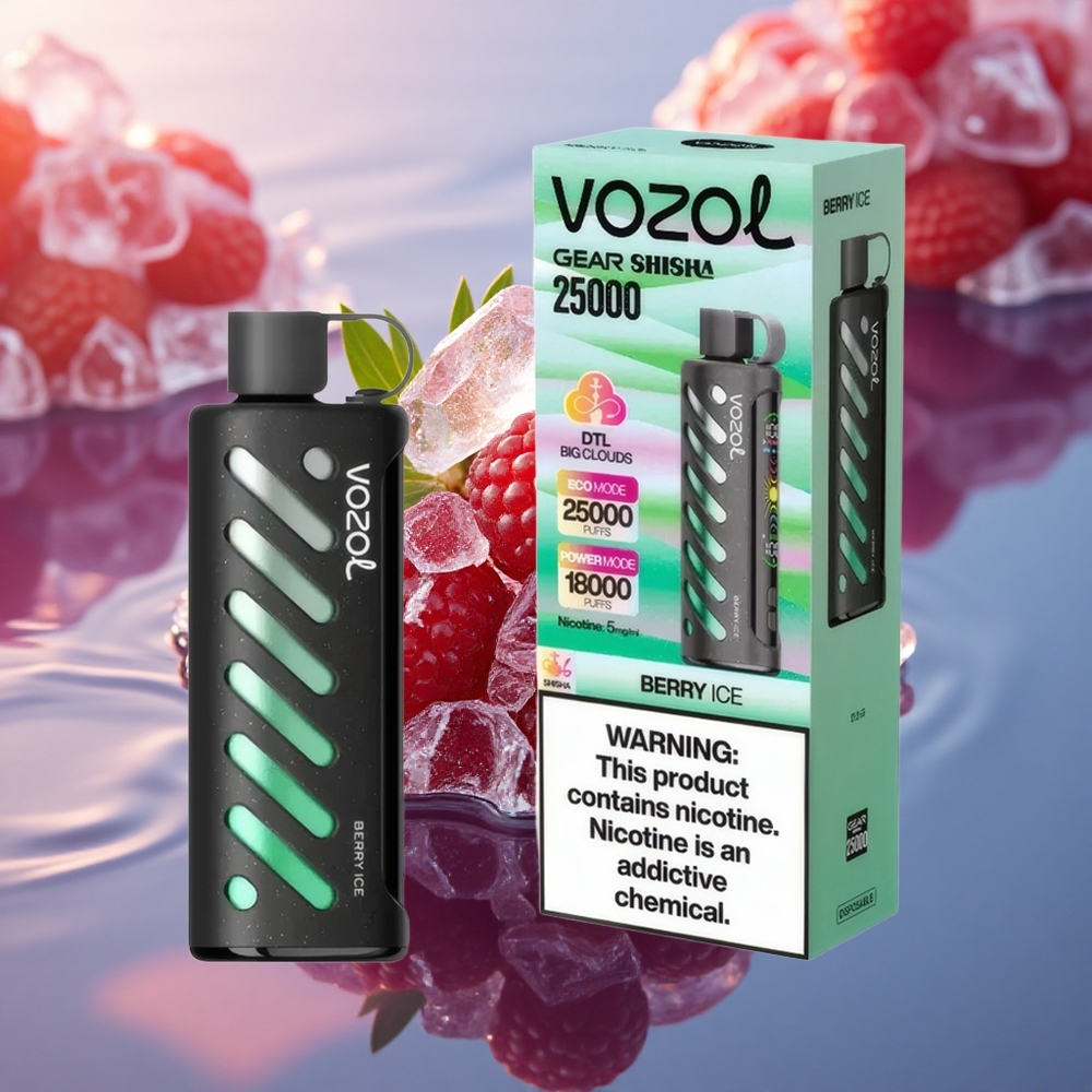 VOZOL Gear Shisha 25000 Puffs Berry Ice Dual Mesh 5mg