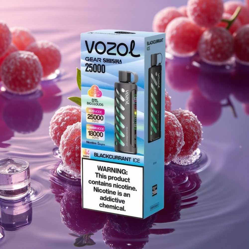 VOZOL Gear Shisha 25000 Puffs Blackcurrant Ice Dual Mesh 1000mAh