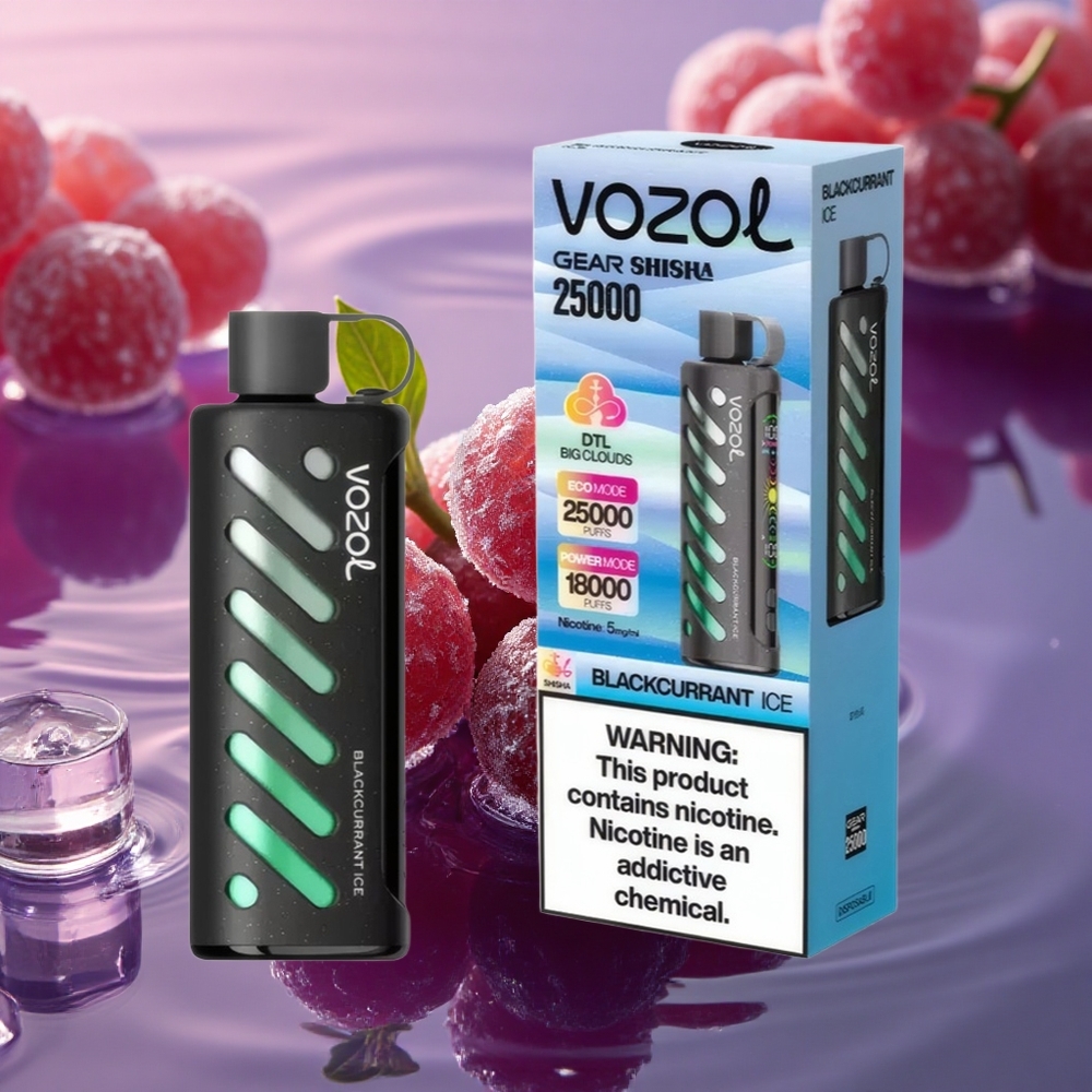 VOZOL Gear Shisha 25000 Puffs Blackcurrant Ice Dual Mesh 1000mAh