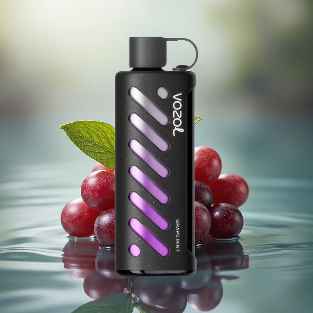 VOZOL Gear Shisha 25000 Puffs Grape Mint Dual Mesh 5mg