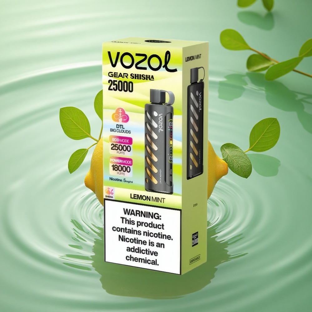 VOZOL Gear Shisha 25000 Puffs Lemon Mint Dual Mesh