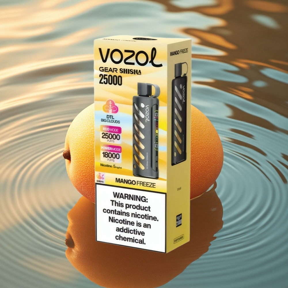 VOZOL Gear Shisha 25000 Puffs Mango Freeze Dual Mesh 5mg
