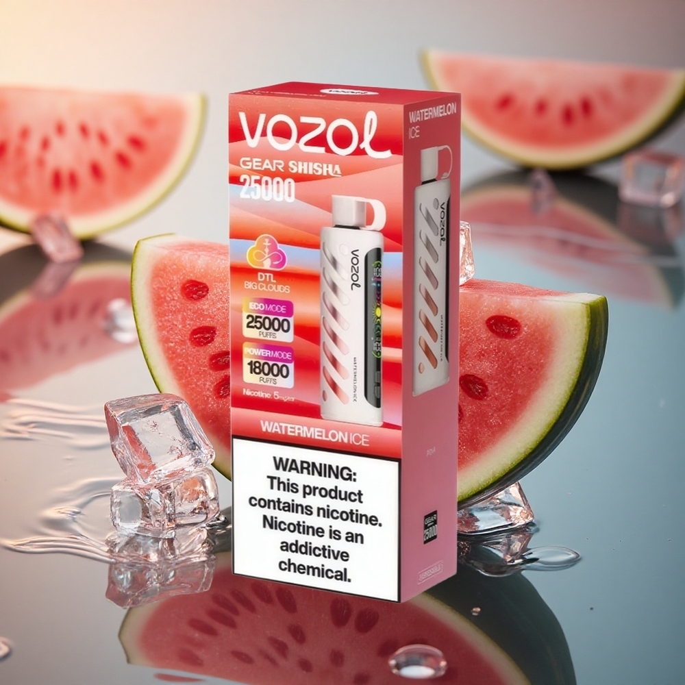 VOZOL Gear Shisha 25000 Puffs Watermelon Ice Dual Mesh 5mg