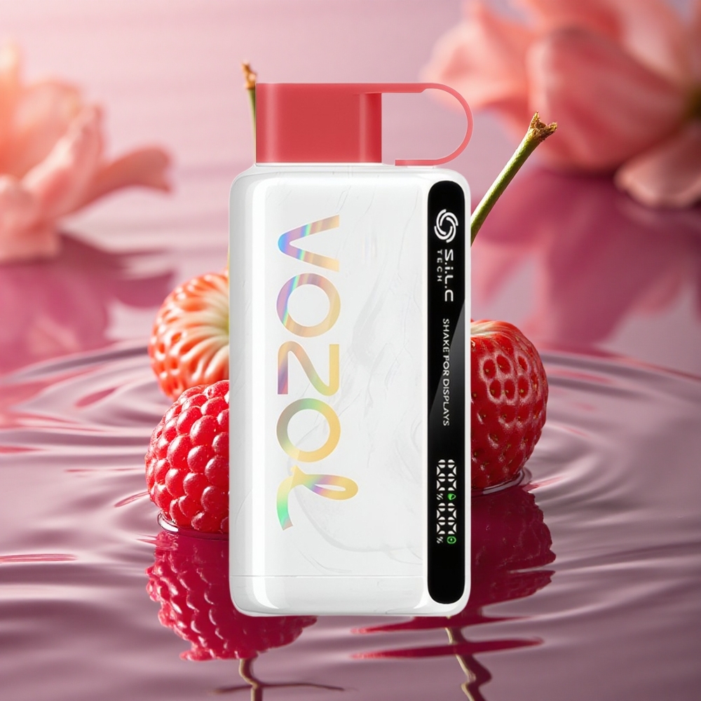 VOZOL STAR 9000/12000 Puffs Strawberry Raspberry Cherry Shake & Charge